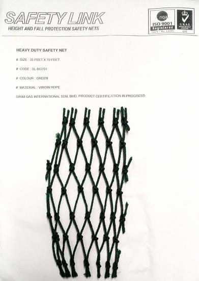 Fall Protection Safety Nets - Heavy Duty Safety Net