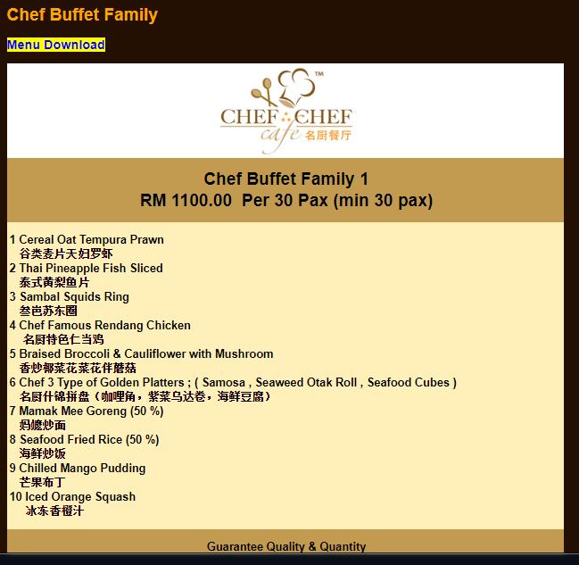 Seafood - Chef Chef Cafe Catering Buffet