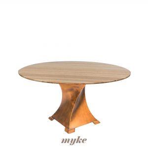 Personalise Round Marble Dining Table - Table Base Match Marble Top