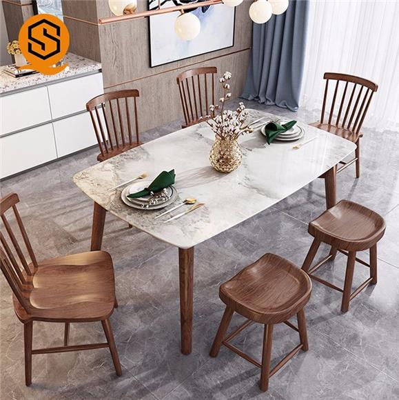 Modern Dining Table - Royal White Marble Dining Room