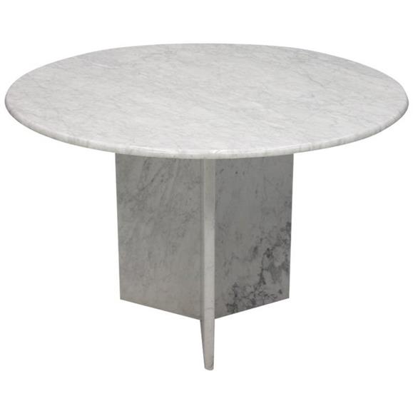 Carrara Marble Dining Table - White Carrara Marble Dining Table