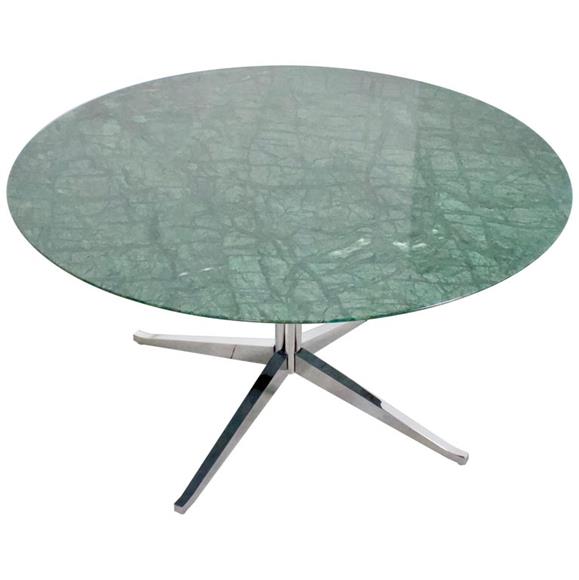 Welded Steel - Green Marble Dining Table