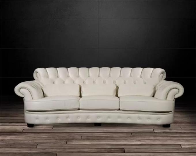 Leather Sofa - Chesterfield Leather Sofa Attractively Embellished