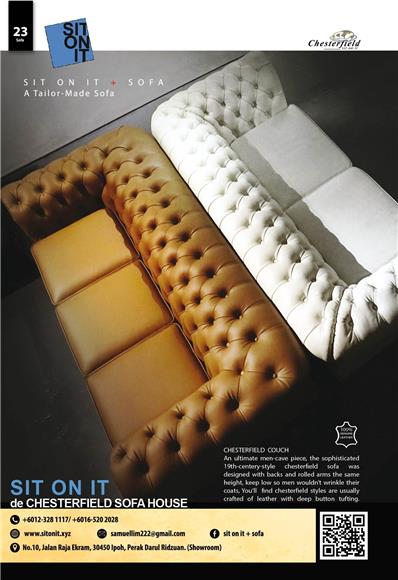 Chesterfield Sofa Designed - Deep Button Tufting