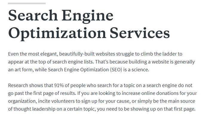 The End Result - Search Engine Optimization