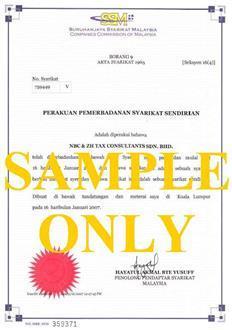 Office - Certified True Copied Incorporation Documents