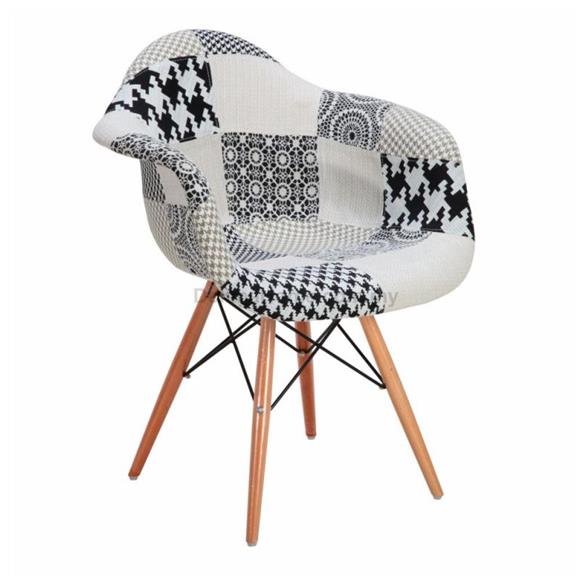 Patchwork Accent Chair - Every Fabric Piece Handmade Sewed
