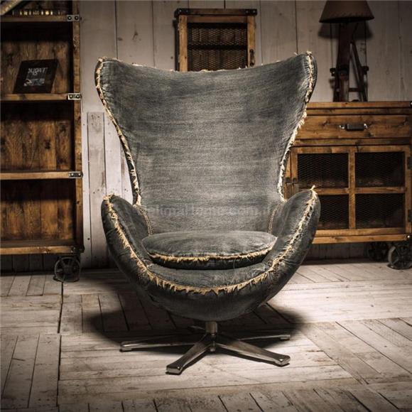 Accent Chair - Imported Custom Made Denim