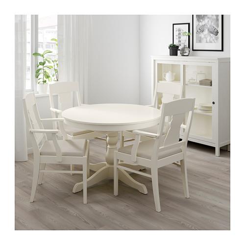 Extendable Dining Table - Clear-lacquered Surface Easy Wipe Clean