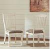 Upholstered Side Chair - Antique White Finish
