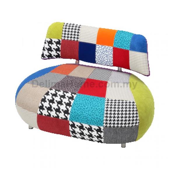 Seater Patchwork Sofa - Leg Stainless Steel