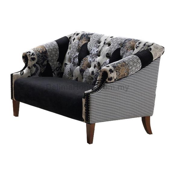 Seater Patchwork Sofa - Leg Ash Wood