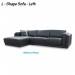 Modern L-shaped Sofa Suitable Maximum - Leather Fabric Color Sofa Cover
