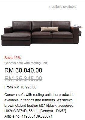 In Fabrics - Sofa With Resting Unit