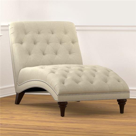 Tufted Chaise - Polyester Linen Like Fabric