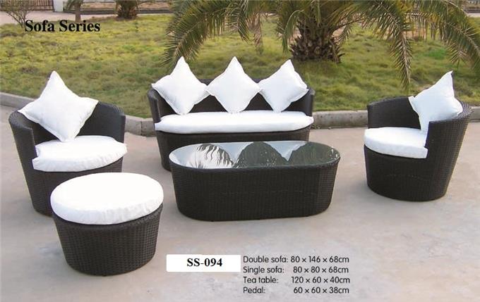Set With Water - Wicker Sofa Set