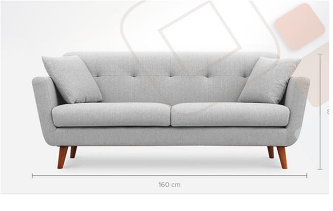 Nordic Styled Sofa - Solid Wood Frame