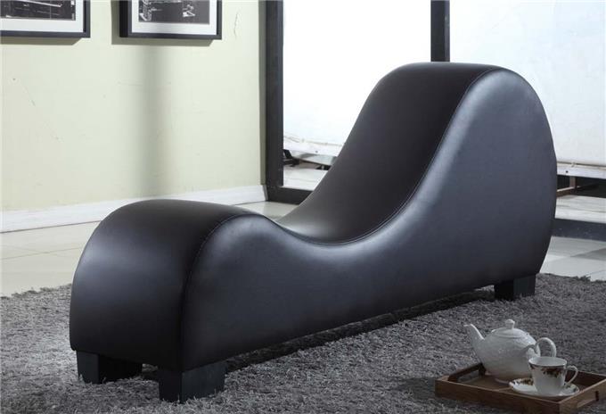 Stretch Chaise Relaxation - Faux Leather Upholstery