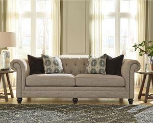 Plush Gray Chenille Upholstery Fabric - Upholstery Collection Features Black Nickel