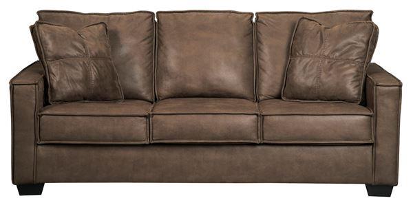 Faux Leather Sofa - Offers Cool Twist Contemporary Style