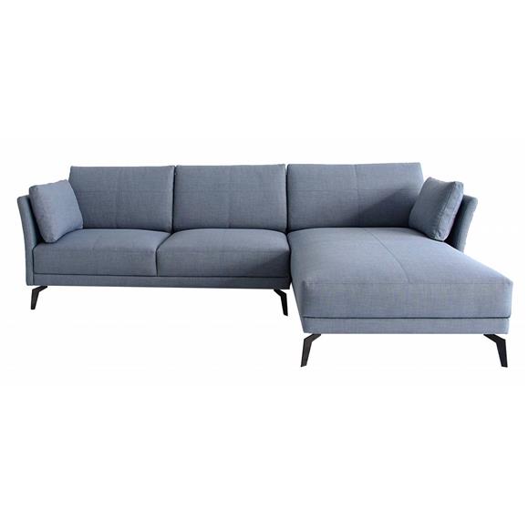 Powder-coated Metal - L-shaped Fabric Sofa