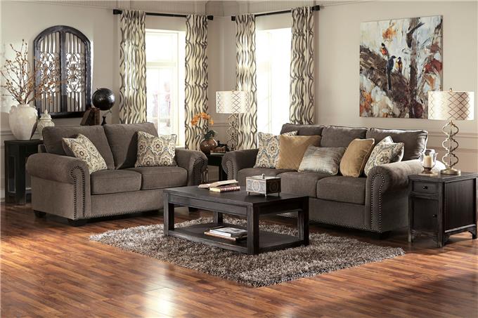 Gray - Upholstery Collection Features Black Nickel