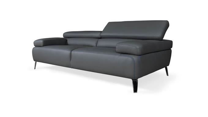 Full Leather Sofa - Upscale Design Features Clean Track