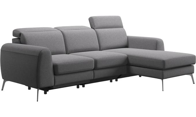 Sofa With Resting Unit - Footrests Turn Comfortable Recliner Sofa