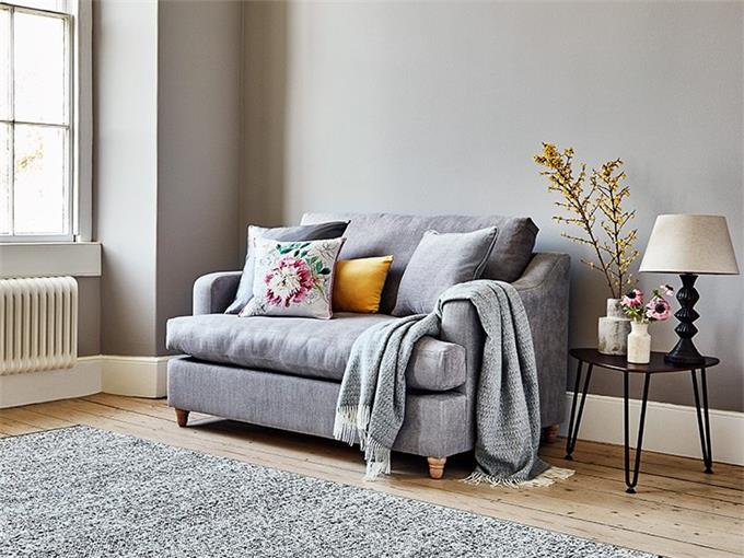 Sloped Arms - Love Seat Sofa Bed