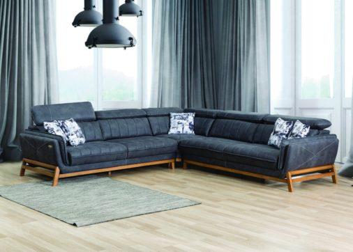 Gray - Corner Living Room Maximizing Space