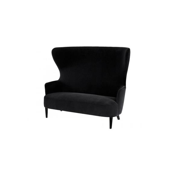 Black Fabric - High Back Sofa