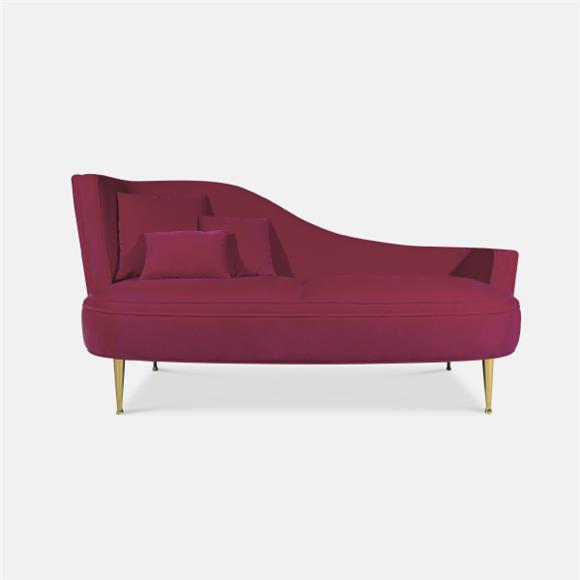 Polished Brass Feet - Mid-century Modern Sofa