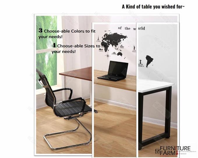 Black Steel Frame - Cheap Designer Office Table