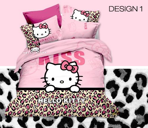 Hello Kitty Bedsheet Set - Count Pure Cotton Fitted Bedsheet