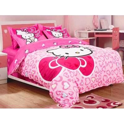 Queen Size Bedsheet - Hello Kitty Bed Sheet Set