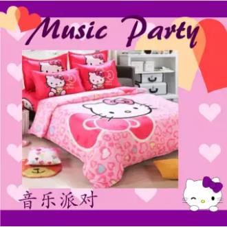 Hello Kitty Queen - Right Angle Bed Sheet Design