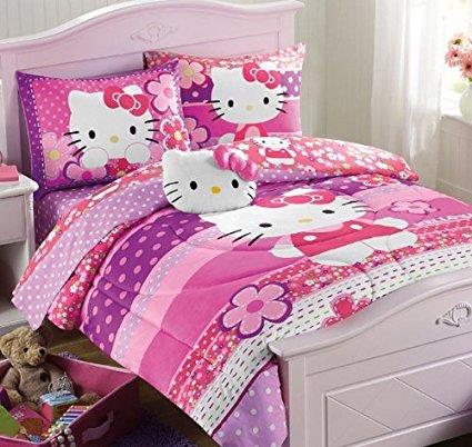 Little Girl's Bedroom - Hello Kitty Bedsheet