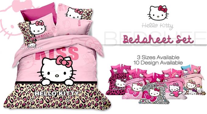 Pure Cotton - Hello Kitty Bed Sheet Set