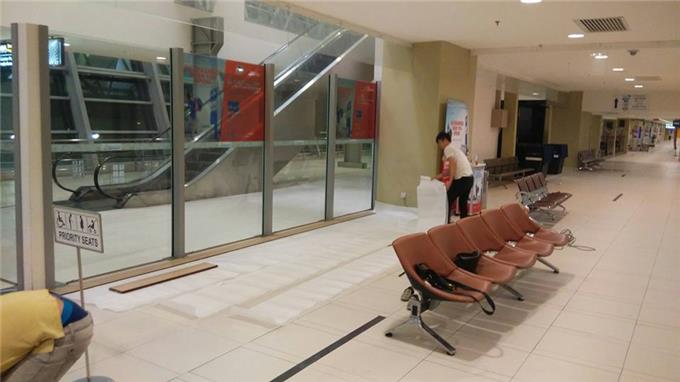 Penang Airport - Install Laminated Floor Board