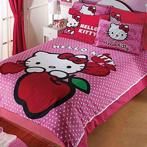 With White - Hello Kitty Bedsheet