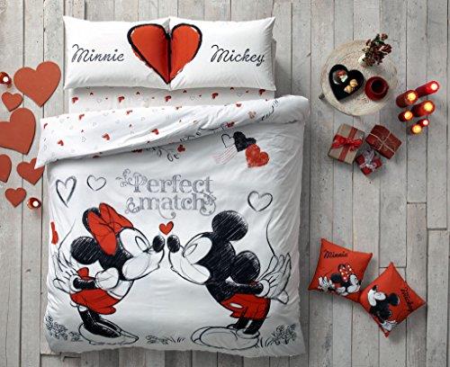 Duvet Cover Bedding - Minnie Mouse Kissing Bedding Set