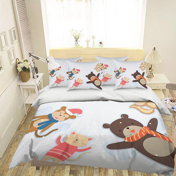 Set Comes With One Duvet - Bedding Bed Pillowcases Quilt Duvet