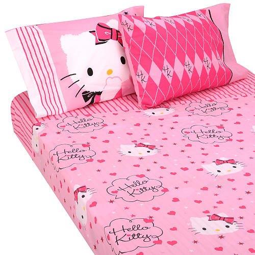 Standard Pillow - Hello Kitty Cartoon Bedsheet