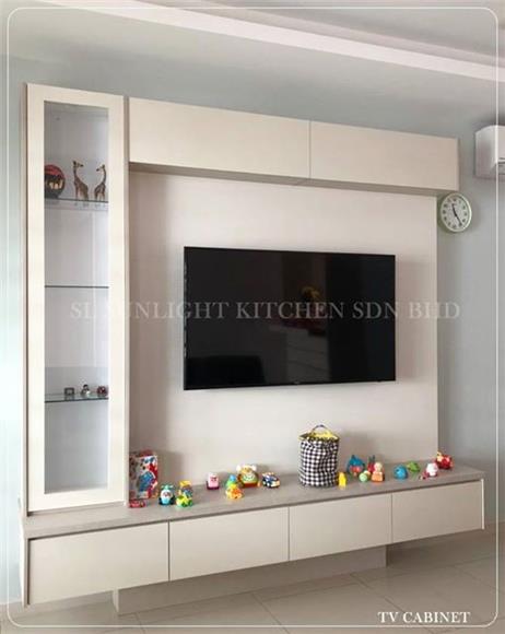 Custom Made Tv Cabinet - Done Sl Sunlight Kitchen Sdn