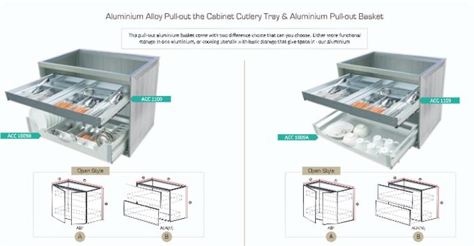 Aluminium Alloy Pull-out The Cabinet - Aluminium Kitchen Cabinet Catalog