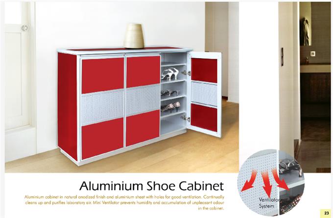 Shoe - Aluminium Cabinet In Natural Anodized