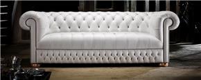 Luxurious Velvet - Classic Leather Chesterfield Sofa