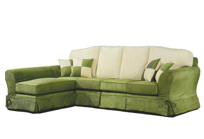 Ottoman - L Shape Fabric Sofa
