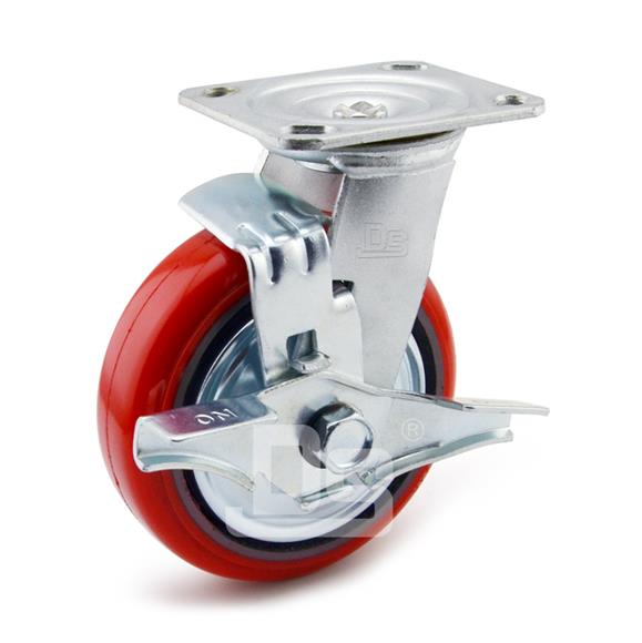 Swivel Caster Wheel - Polyurethane Cast Iron Swivel Caster