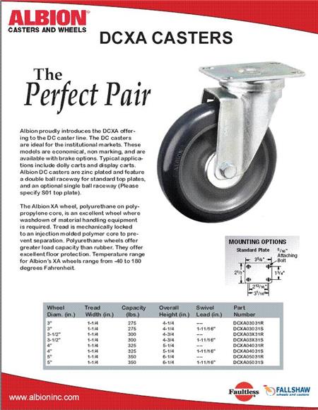 Casters - Tread Mechanically Locked Injection Molded